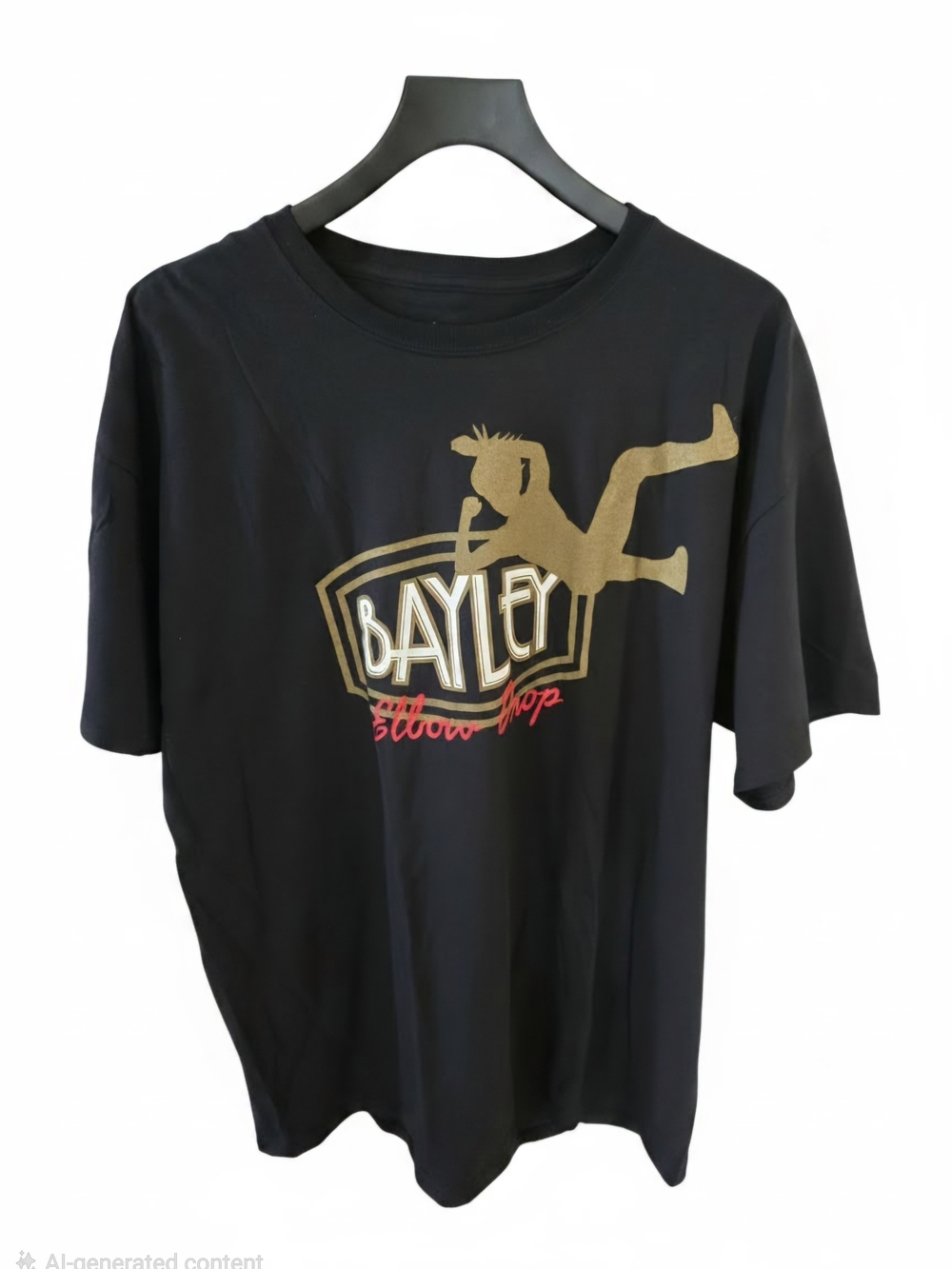 NWOT Loot Crate Black Tee with Gold and Red Bayley Graphic